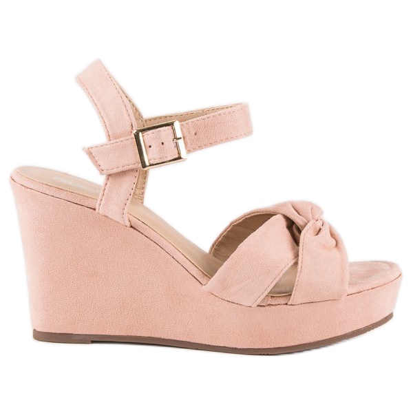 Bello Star Pink wedge sandals 1