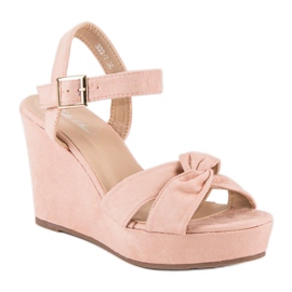 Bello Star Pink wedge sandals 2