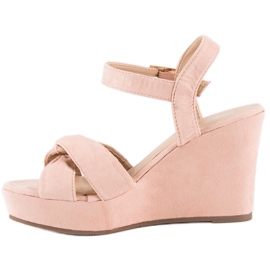 Bello Star Pink wedge sandals 3