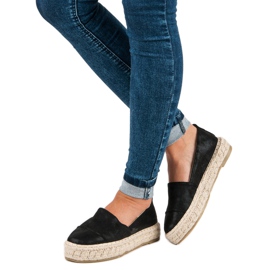 Slip-on espadrilles on the platform black 2