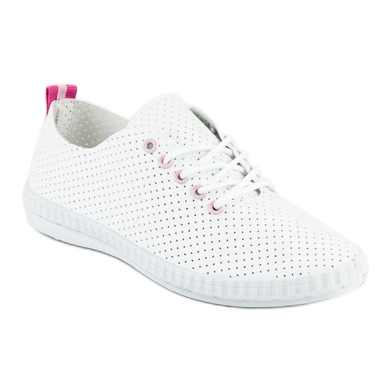Openwork mckeylor sneakers white pink 1
