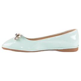 Ideal Shoes Mint lacquered ballerinas green 1 Ideal Shoes Mint lacquered ballerinas green 1