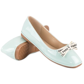 Ideal Shoes Mint lacquered ballerinas green 2 Ideal Shoes Mint lacquered ballerinas green 2