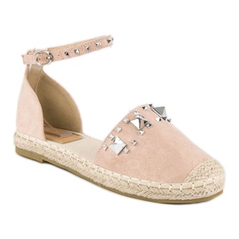 Flat espadrilles sandals pink 1