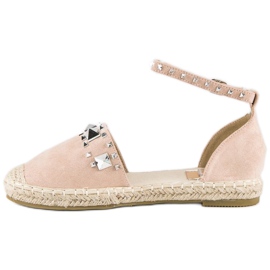 Flat espadrilles sandals pink 2
