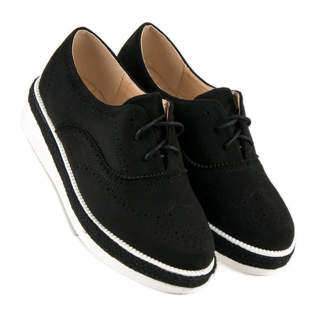 Erynn Lace-up suede shoes black 2 Erynn Lace-up suede shoes black 2