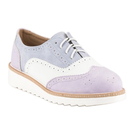 Tied women's shoes violet 1