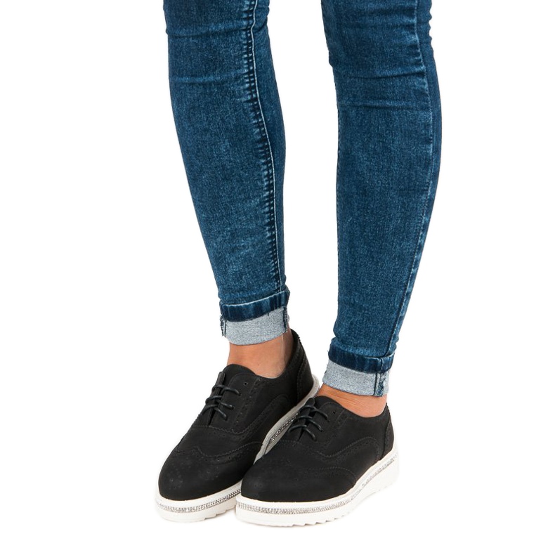 Ideal Shoes Black lace-up shoes 1