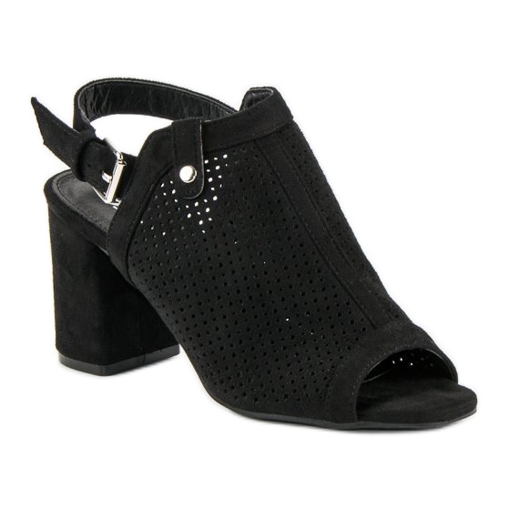 Openwork sandals with an uppers black 1