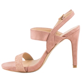 Sandals on a vinceza heel pink 2