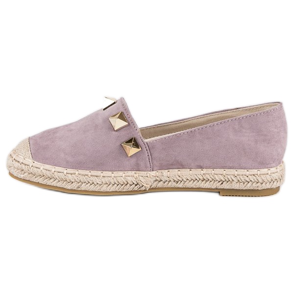 Bestelle Purple espadrilles with rhinestones violet 1