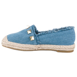 Bestelle Denim espadrilles with rhinestones blue 1