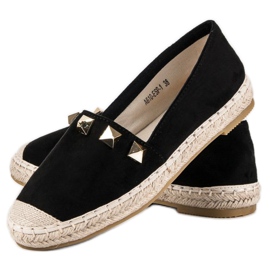 Bestelle Black espadrilles with rhinestones 2 Bestelle Black espadrilles with rhinestones 2