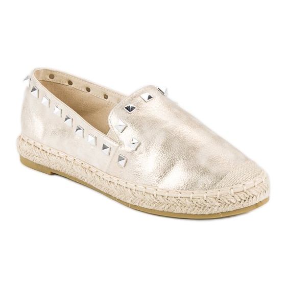 Forever Folie Gold espadrilles with studs golden 1