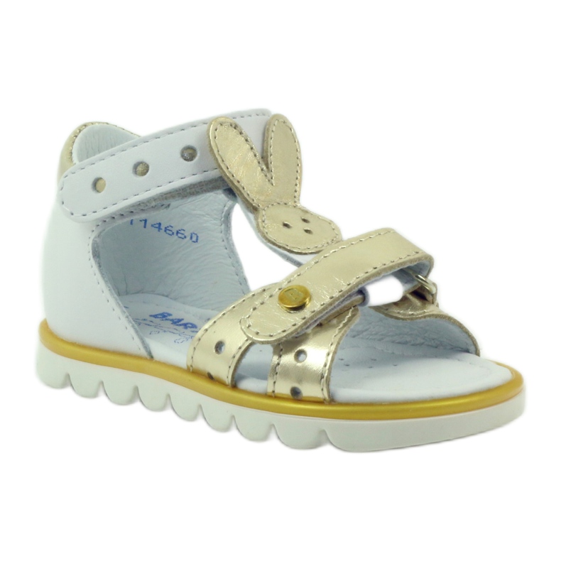 Bartek Sandalki application rabbit flexible 31491 white/gold 1