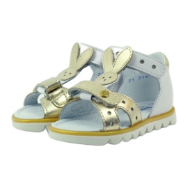 Bartek Sandalki application rabbit flexible 31491 white/gold 3