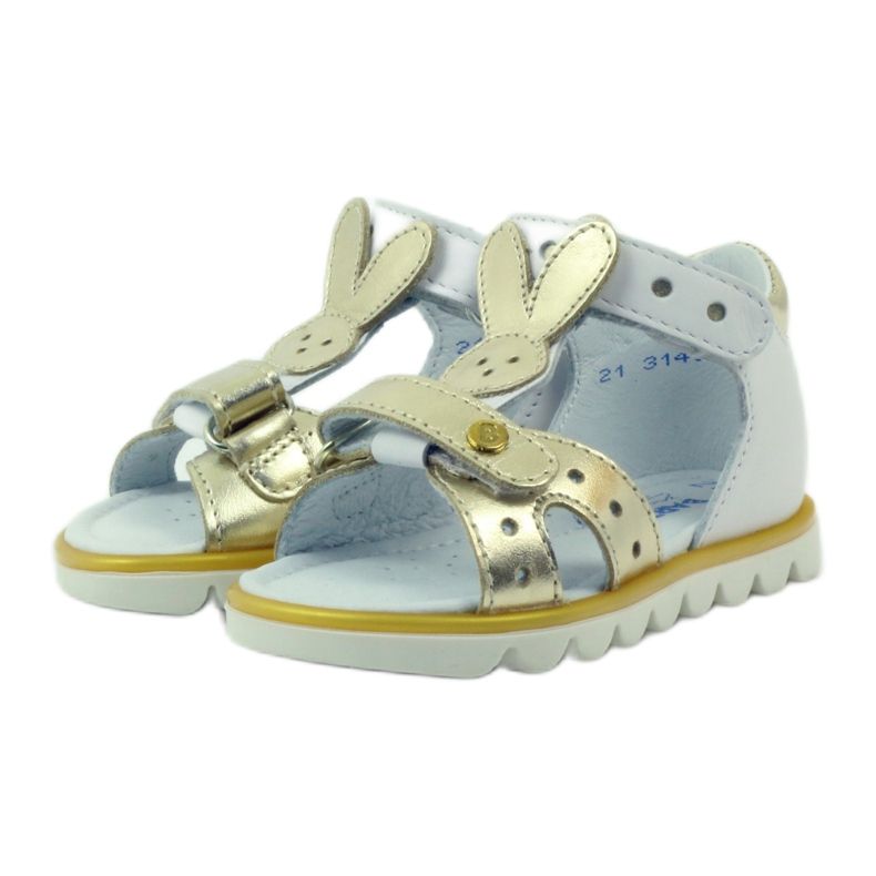 Bartek Sandalki application rabbit flexible 31491 white/gold 3