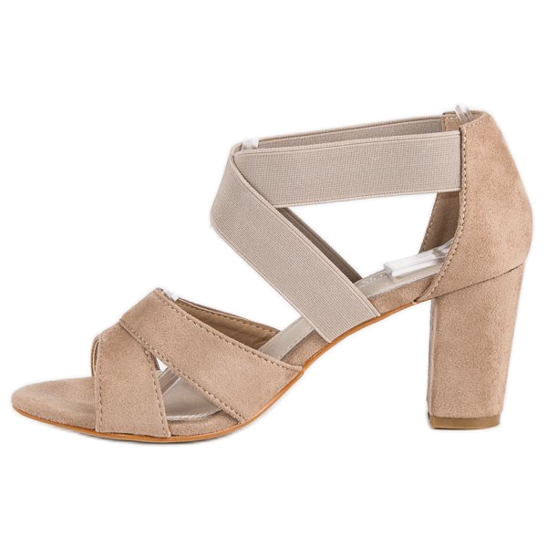 Filippo Suede sandals on a post brown 1