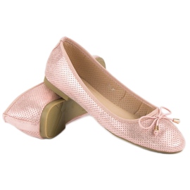 Super Mode Openwork ballerinas pink 1