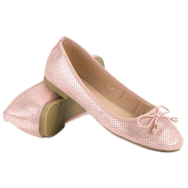 Super Mode Openwork ballerinas pink 1