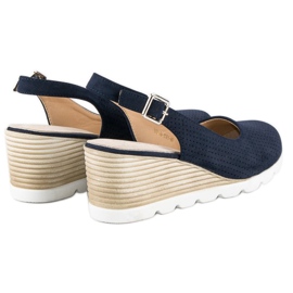 Openwork vinceza pumps blue 2