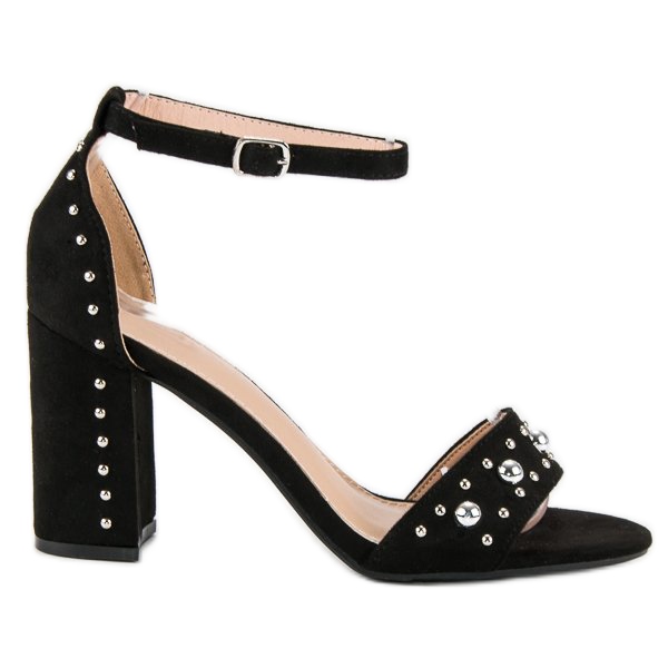 Comfortable sandals on a post black 1