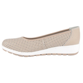 Leather vinceza ballerinas brown 1