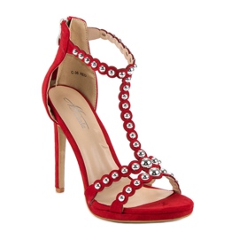Elegant red sandals 2