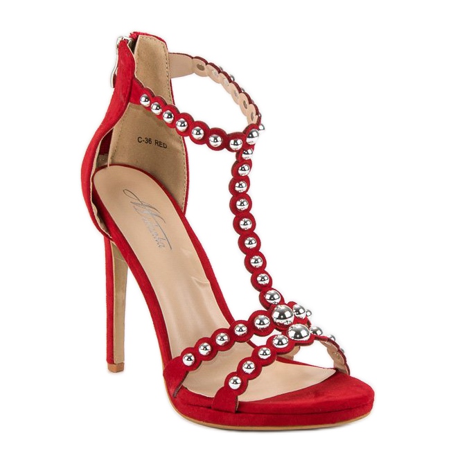 Elegant red sandals 2