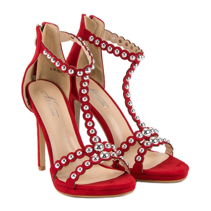Elegant red sandals 1