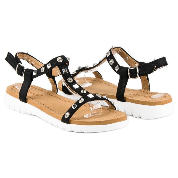 Bestelle Comfortable flat sandals black 1 Bestelle Comfortable flat sandals black 1