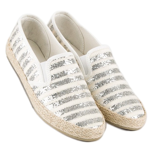 McKey Fashionable striped espadrilles grey 2