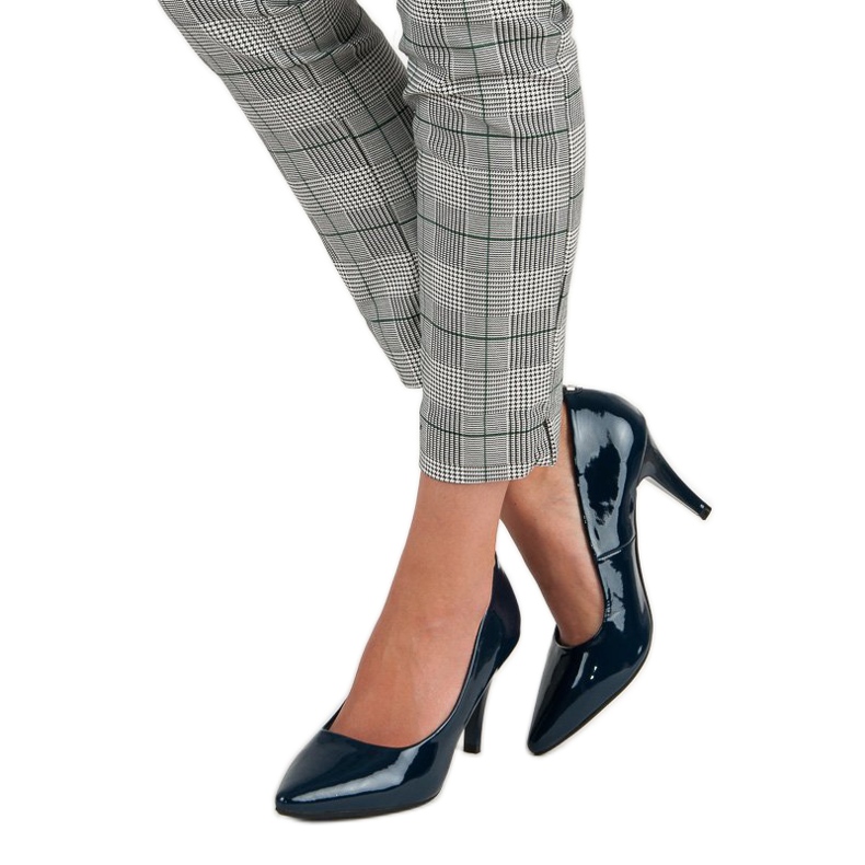 Navy varnished vinceza heels blue 2