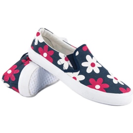 McKey Slip on sneakers with flowers blue 1 McKey Slip on sneakers with flowers blue 1