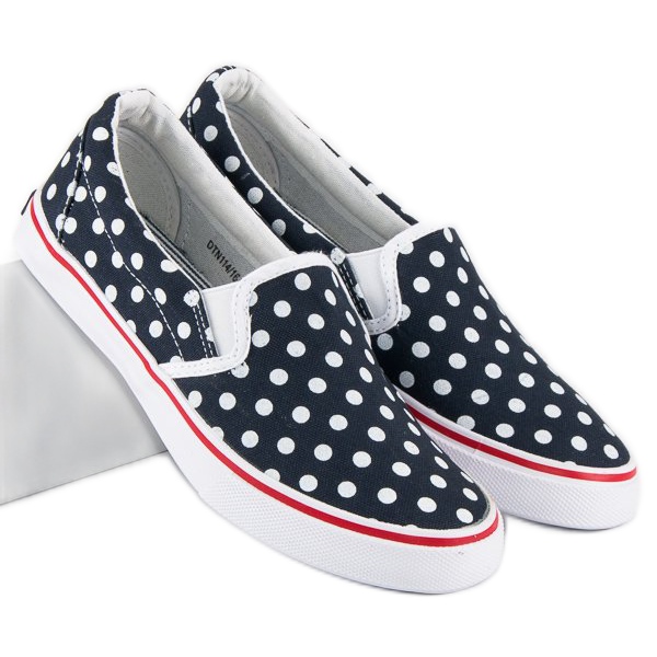 McKey Sneakers slipony in polka dots blue 1