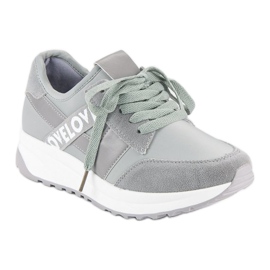 Gray sports shoes grey 1