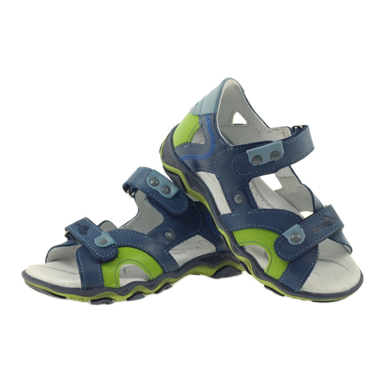 Sandals On Velcro Ren But 3277 denim blue green 3