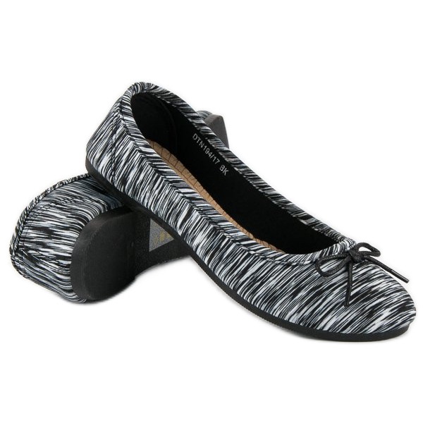 McKey Ribbed textile ballerinas black 2