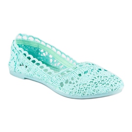 Seastar Mint lace ballerinas green 1