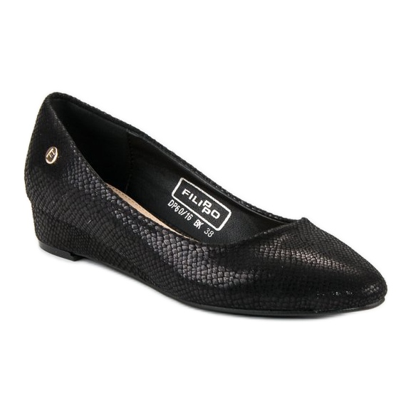Filippo Black Pumps With A Pattern 1
