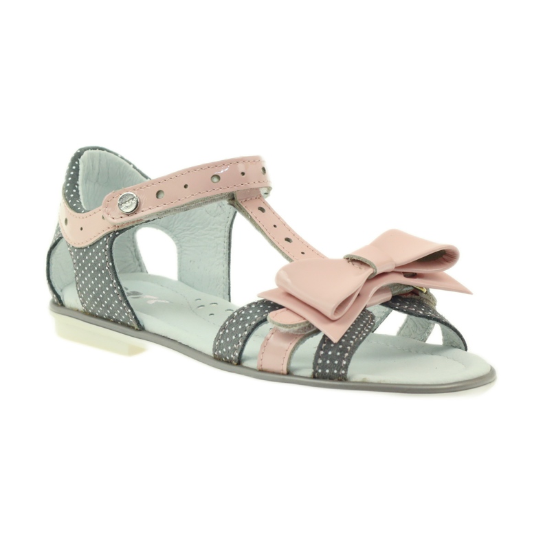 Sandals bow Bartek 36182 gray grey pink 1