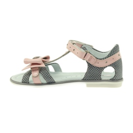 Sandals bow Bartek 36182 gray grey pink 2