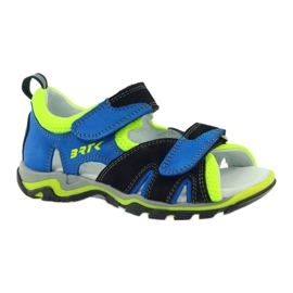 Sandals On Velcro Bartek 16187 cobalt black blue green 1