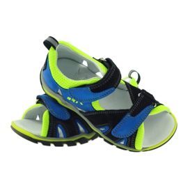 Sandals On Velcro Bartek 16187 cobalt black blue green 3