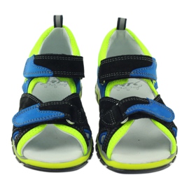 Sandals On Velcro Bartek 16187 cobalt black blue green 4