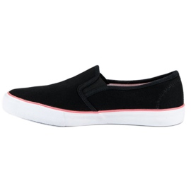McKey Black Textile Slipons 1