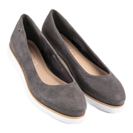 Filippo Snake print ballerinas grey 1