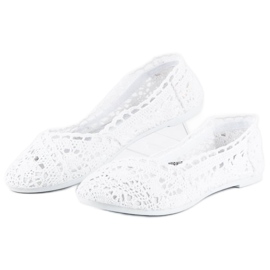 Seastar White lace ballerinas 2