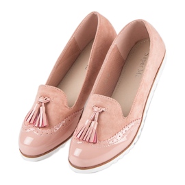 Super Me Pink moccasins with fringes 1