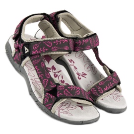 American Club Textile velcro american sandals pink 1